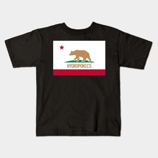 Califonia Flag Hydroponics Farming Farmer Kids T-Shirt by MeatMan